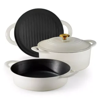 tramontina 4 pieces stackable cast iron