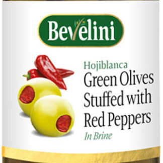 Bevelini Green Olives Stuffed with Red Peppers