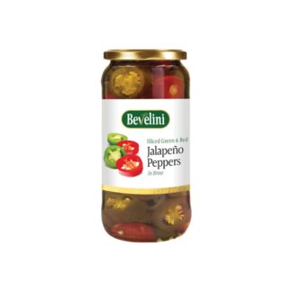 Bevelini Sliced Green and Red Jalapeño Peppers